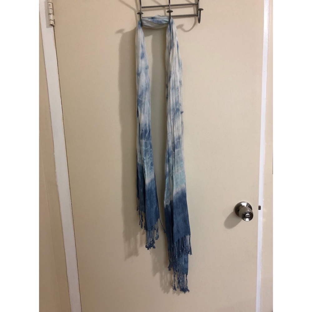 Blue and While Scarf